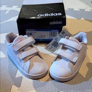 Adidas Kids' Cream Sneakers with Velcro Straps